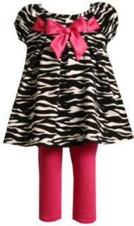   Baby Zebra Print Top Legging Set, Black/White: Bonnie Jean: Clothing
