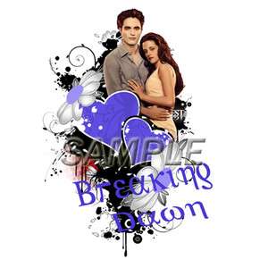 SIZES THE TWILIGHT BREAKING DAWN IRON ON TRANSFER FOR GIRLS T SHIRT 