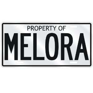    NEW  PROPERTY OF MELORA  LICENSE PLATE SIGN NAME