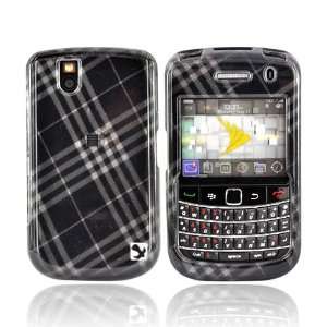  For Blackberry Bold 9650 Hard Case Cover PLAID BLACK 