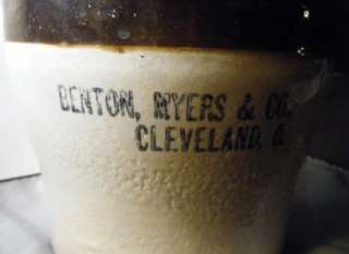 BENTON MYERS & CO.CLEVELAND,O,DRUG STORE STONEWARE JUG  