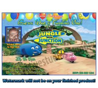 Jungle Junction Birthday SCRATCH OFF Invitations FAVORS  