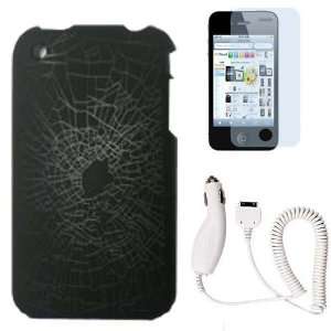   scratch Protector Case Cover+Screen Protector+Car Charge for Iphone 3g