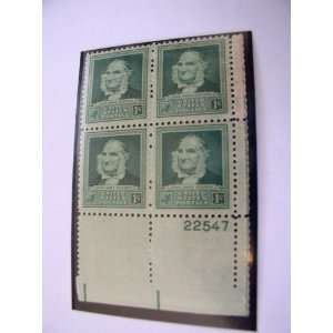 Plate Block of 4, $.03 Cent US Postage Stamps, Scientists, John James 