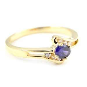  Ring plated gold Celestina amethyst.   Taille 55 
