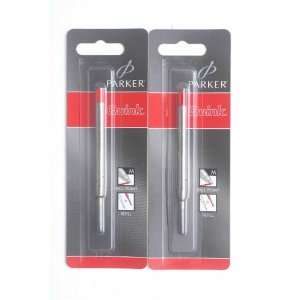  Parker   Quink: 2 Red Ball Pen Refills in Blister, Size 