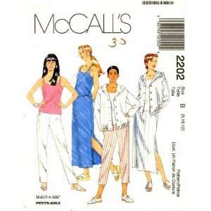  McCalls 2202 Sewing Pattern Misses Blouson Top Tank Top 