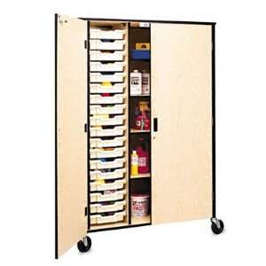    Mobile Split Storage 4 Shelf/18 Tray Cabinet: Office Products