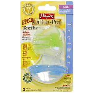  Playtex Baby Ortho Pro Teether 10M+ Blue Green Baby