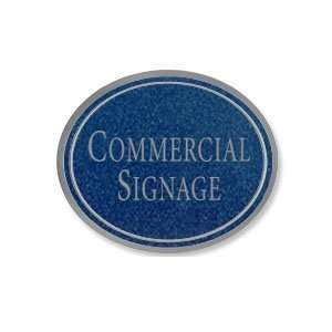  COMMERCIAL SIGN OVAL SURFACE MOUNTED COBALT BLUE SIGN 