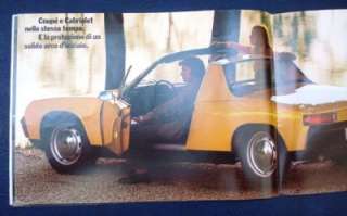 PORSCHE 914/2.0 CAR SALES BROCHURE 1972 (ITALIAN TEXT).  