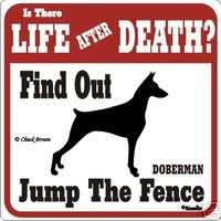 Doberman Funny Warning Dog Sign   Many Breeds Avail  