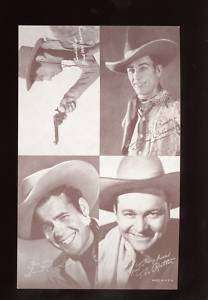 1947 4 in 1 Cowboy Exhibit Card Tex Ritter Tan Back MT  