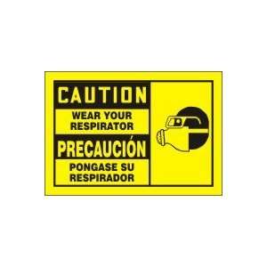 Caution Sign,3 1/2 X 5in,bk/yel,text   GRAPHIC ALERT  