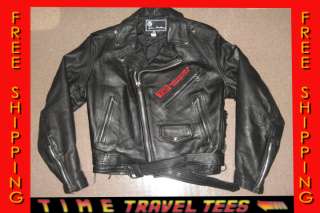   TERMINATOR 2 JUDGMENT DAY LEATHER CREW JACKET SMALL movie promo  