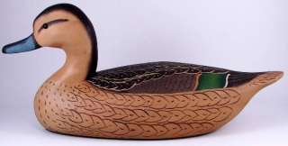Bob Biddle Mallard Hen Duck Decoy Vintage Hand Carved BB Painted 