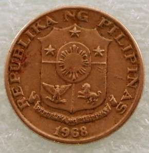 1968 U.S. Philippines 10 ten cent sentimos COIN  