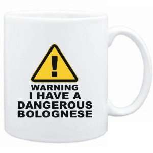   : Mug White  WARNING : DANGEROUS Bolognese  Dogs: Sports & Outdoors