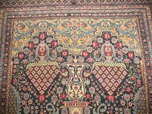 Antique Gorgeous Persian Kashan Tehran Rug Size 5x7.6  