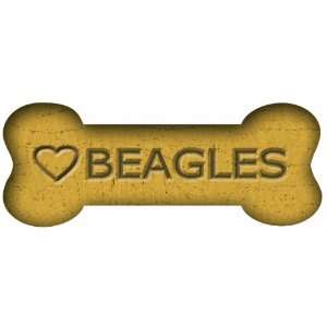   by 2 1/4 Inch Car Magnet Biscuit Bones, Love Beagles: Pet Supplies