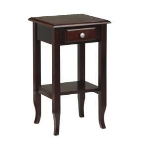  OSP Designs Telephone Drawer End Table, Merlot By Office 