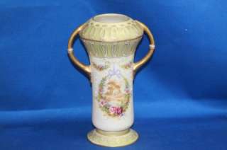 Vintage SCENIC MORIAGE RH AUSTRIA SCENIC 2 handled VASE  