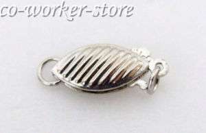 13mm Fish solid white gold clasp 14K  