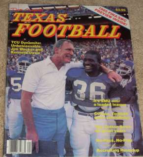   Campbells Texas Football Magazine Excellent TCU Horned Frogs Wacker