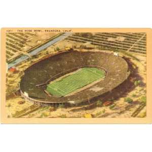   Vintage Postcard The Rose Bowl Pasadena California 