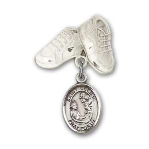   and Baby Boots Pin, Patron Saint of Music, Musicians & Singer Jewelry
