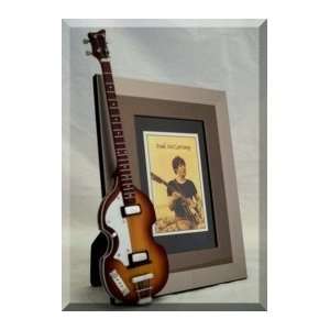  PAUL McCARTNEY Miniature Guitar Photo Frame Beatles Hofner 