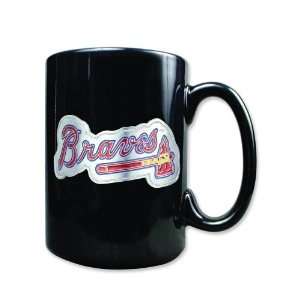  MLB Atlanta Braves 15oz Black Ceramic Coffee Mug Kitchen 