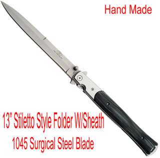 13Giant Stiletto Manual folding knife  Grey Handle(L 224 GE)