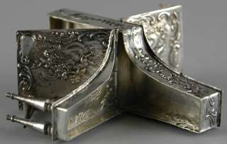 05549: Miniature Dutch Silver Piano Box c. 1860  