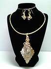 NEW Jewelry Blister Pearl Pendant Earrings 14K Gold Fill Wire Chain 