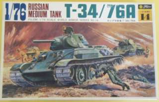 FUJIMI RUSSIAN MEDIUM TANK T 34/76A MODEL TANK 1/76 SCALE KIT WA14 
