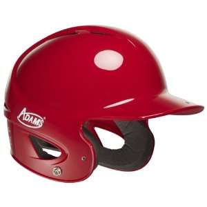  Adams High Gloss Baseball Softball Batting Helmet SCARLET 