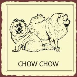    Chow Chow Dog Vintage Metal Animal Retro Tin Sign: Home & Kitchen