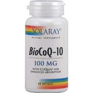  Solaray   Bio Co Q 10, 100 mg, 60 softgels: Health 