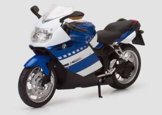 Brand New 1/12 BMW K1200S Blue Diecast Motorcycle Model  