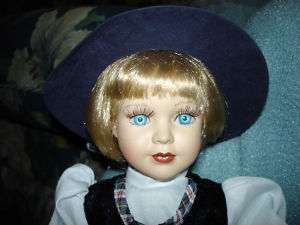   Maiden Porcelain Doll, Stunning Blue Eyes ; ) FREE SHIPPING  