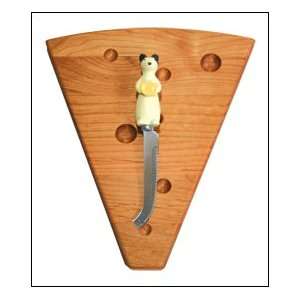   of Oregon Cheese Wedge Board wth Mouse Cheese Knife