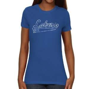 Grand Valley State Lakers Ladies Swept Away Slim Fit T Shirt   Royal 