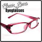 Retro Clear Lens Sunglasses Eye Glasses Women 2 Tone Black/Pink 