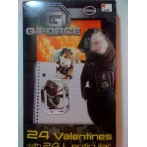 Disney G force Valentines 24 Valentines with 24 Lenticular Bookmarks