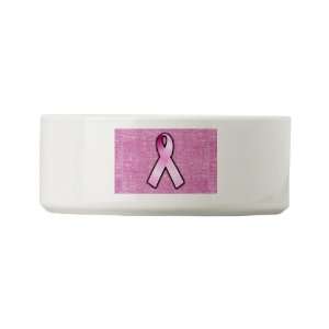  Dog Cat Food Water Bowl Breast Cancer Pink Ribbon 