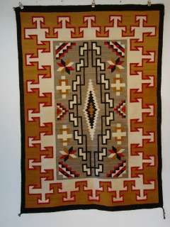 Gorgeous Antique Native American Style Area Rug Excellent Condition 6 