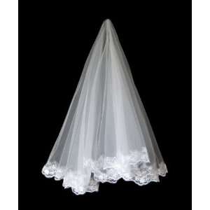  Length Wedding Veils with Lace Applique Edge  I04 Toys & Games