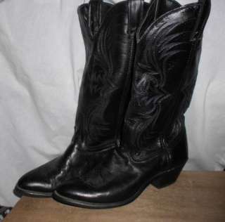USED WOMENS LAREDO COWGIRL BOOTS BLACK SIZE 7  