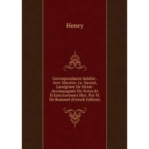   ?claircissemens Hist. Par M. De Rommel (French Edition) Henry Books